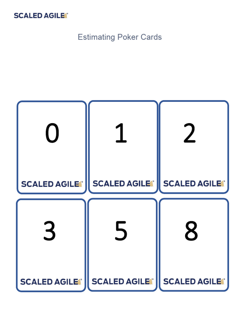 02 Estimating Poker Cards (V5.1) | PDF