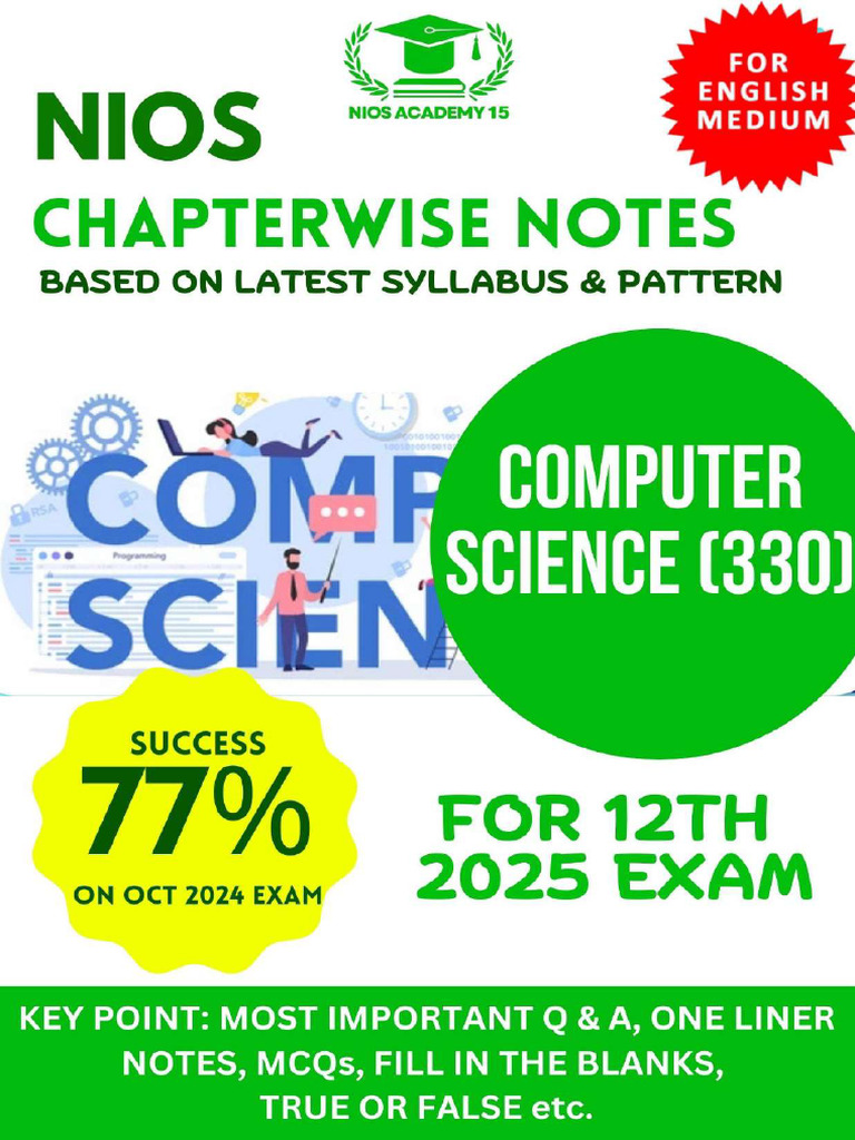 12th Computer Science Complete Notes For April 2025 Exam | PDF