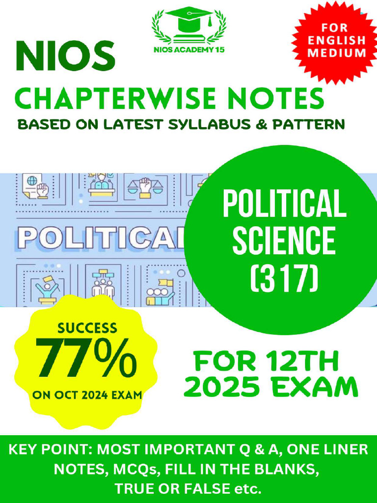 12 Political Science Complete Notes For April 2025 Exam | PDF