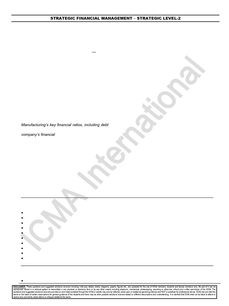 SFM ICMAP Past Case Studies | PDF | Net Present Value | Money