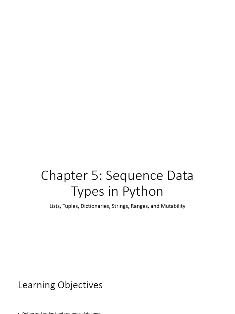 Python Sequence Data Types Explained | PDF | String (Computer Science ...