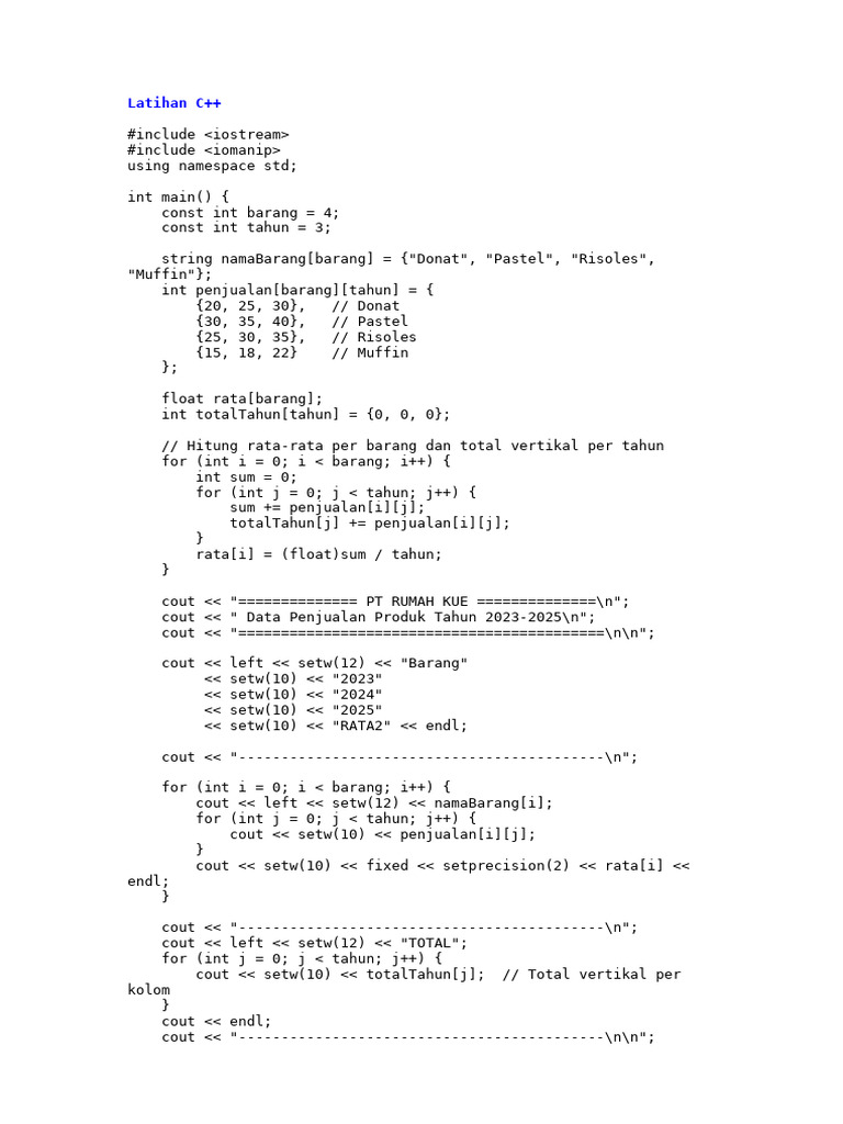 Latihan C | PDF