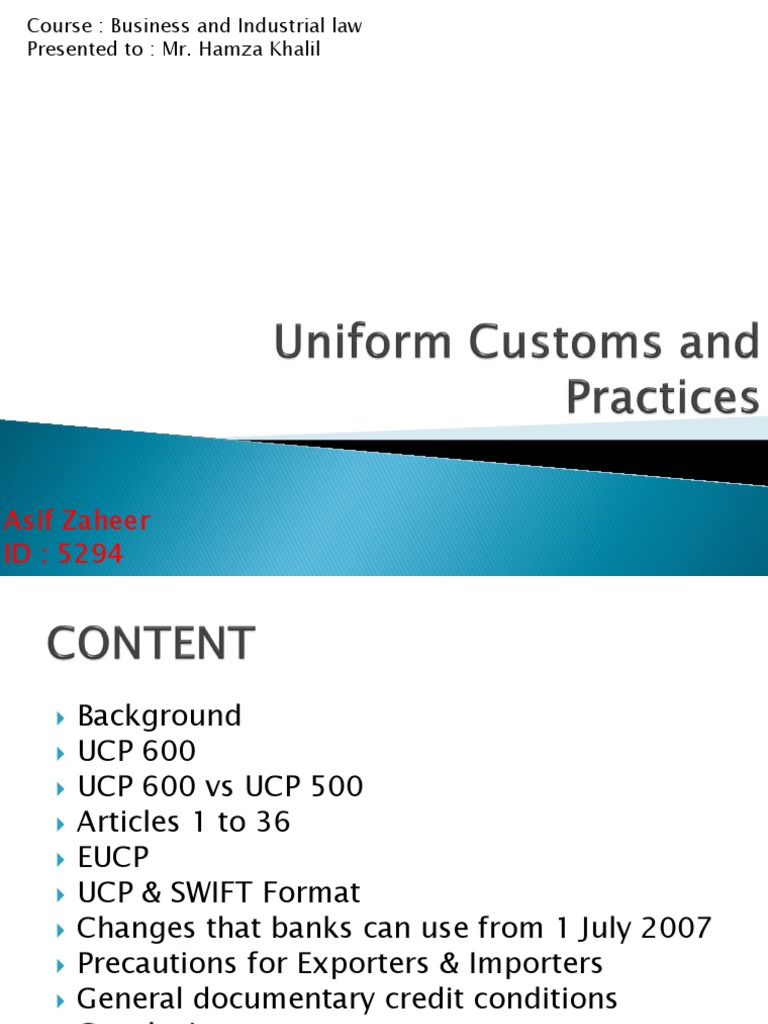 UCP 600: Key Changes and Implications | PDF | Letter Of Credit | Business