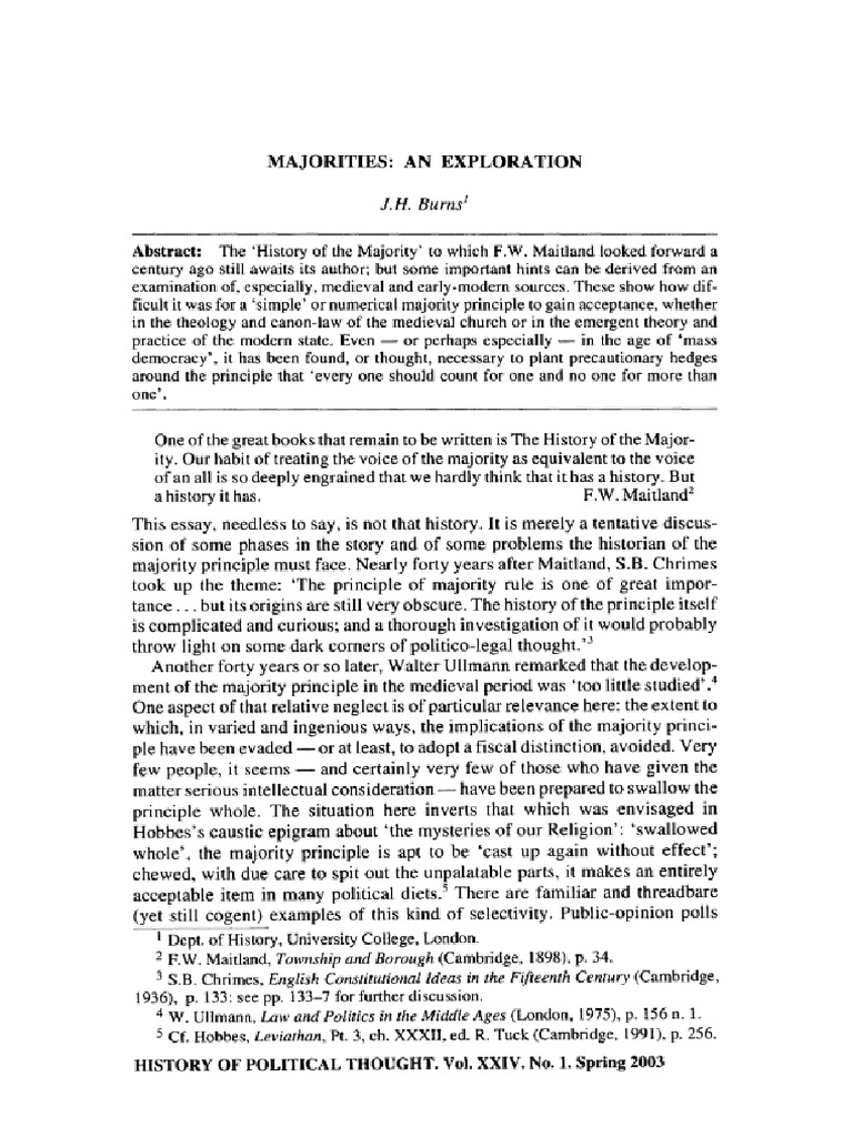 Majorities - An Exploration | PDF
