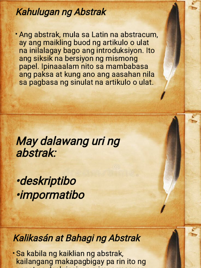 Kahulugan NG Abstrak | PDF