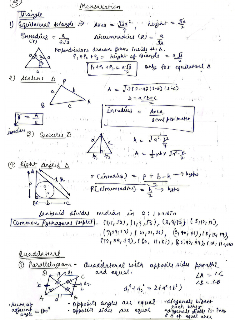 Maths Formulas 1 10 5 | PDF
