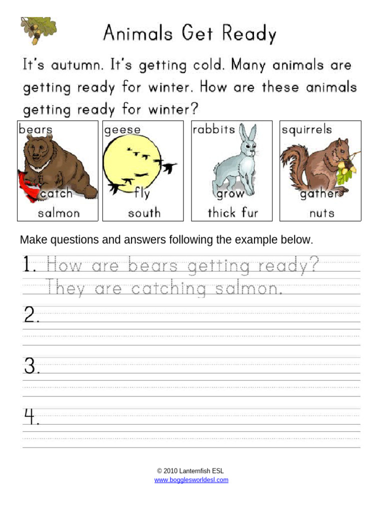 Animals Get Ready Work | PDF