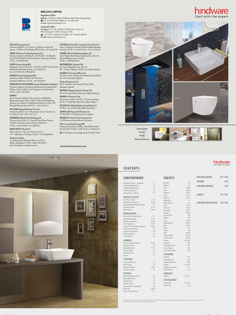 Premium Sanitaryware & Faucets Guide | PDF | Bathroom | Shower