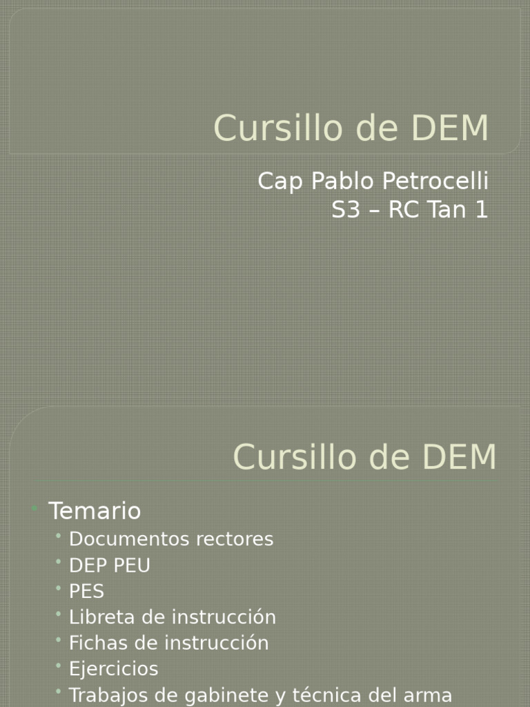 Cursillo de DEM | PDF
