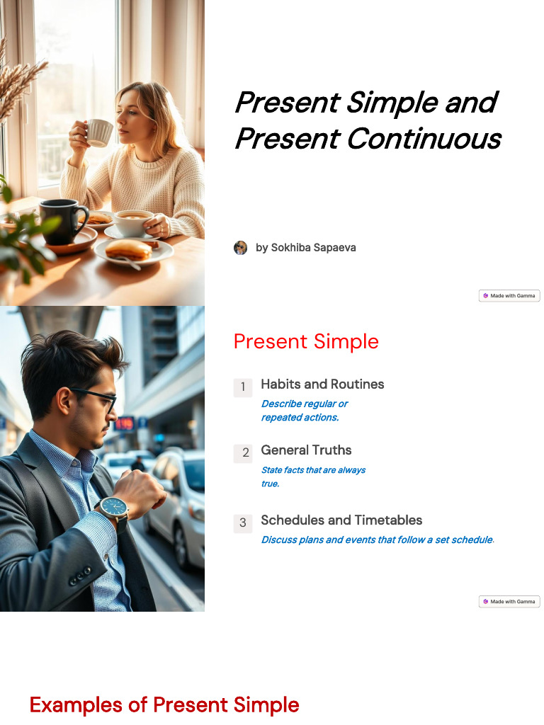 Lesson 1. Present Simple and Present Continuous.pdf (4) | PDF