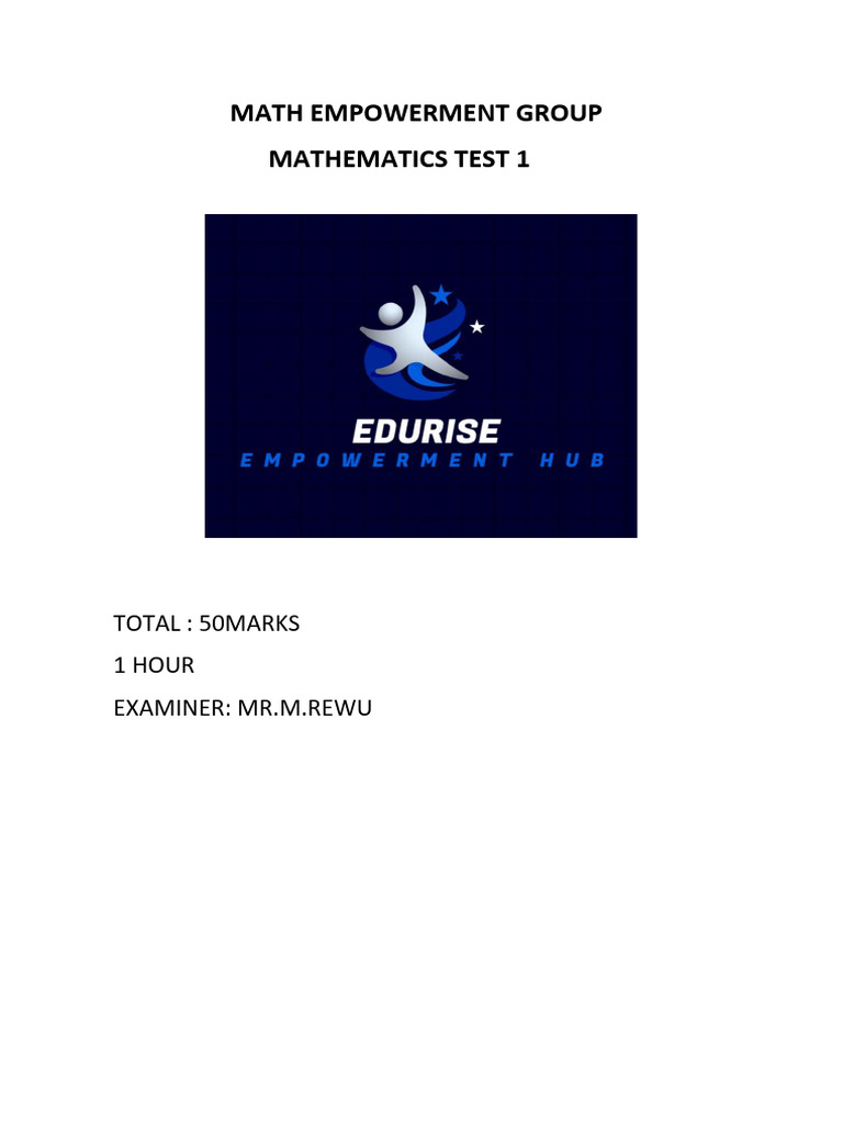 Meg Test1 Algebra | PDF