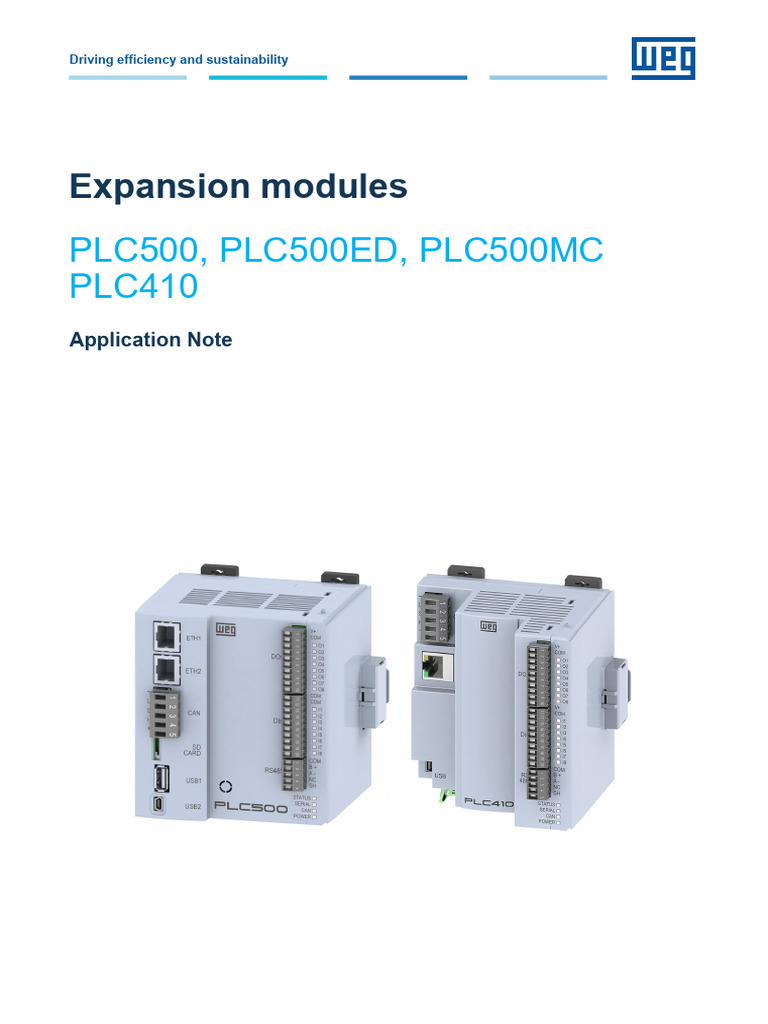 WEG PLCx Expansions Application Note 10012146385 En | PDF ...