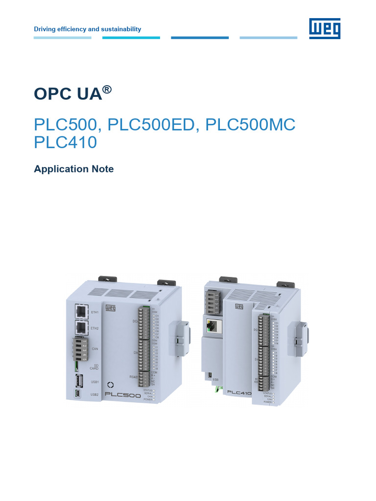 OPC UA Protocol Guide for WEG PLCs | PDF | Computing | Computer Engineering