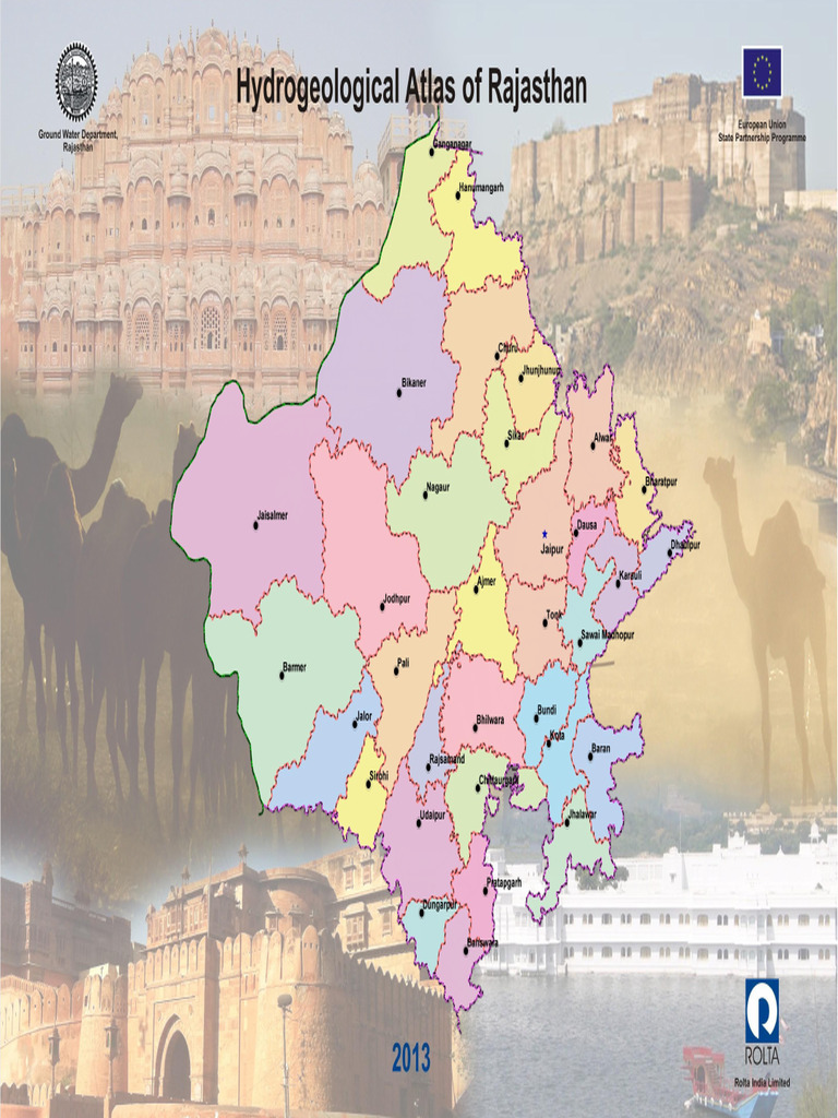 Hydrogeological Atlas of Rajasthan | PDF | Rock (Geology) | Dune