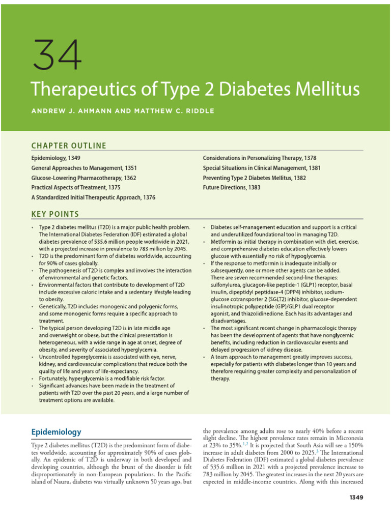 Type 2 Diabetes: Epidemiology and Management | PDF | Glycated ...