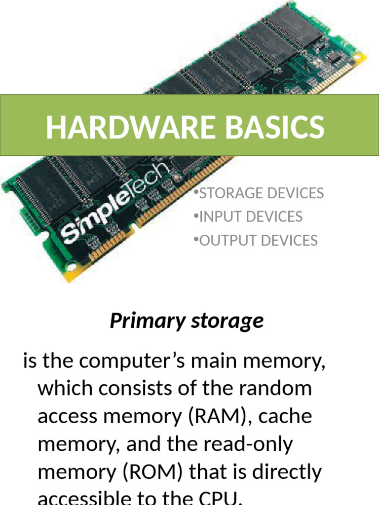Understanding Computer Hardware Basics | PDF | Computer Data Storage ...