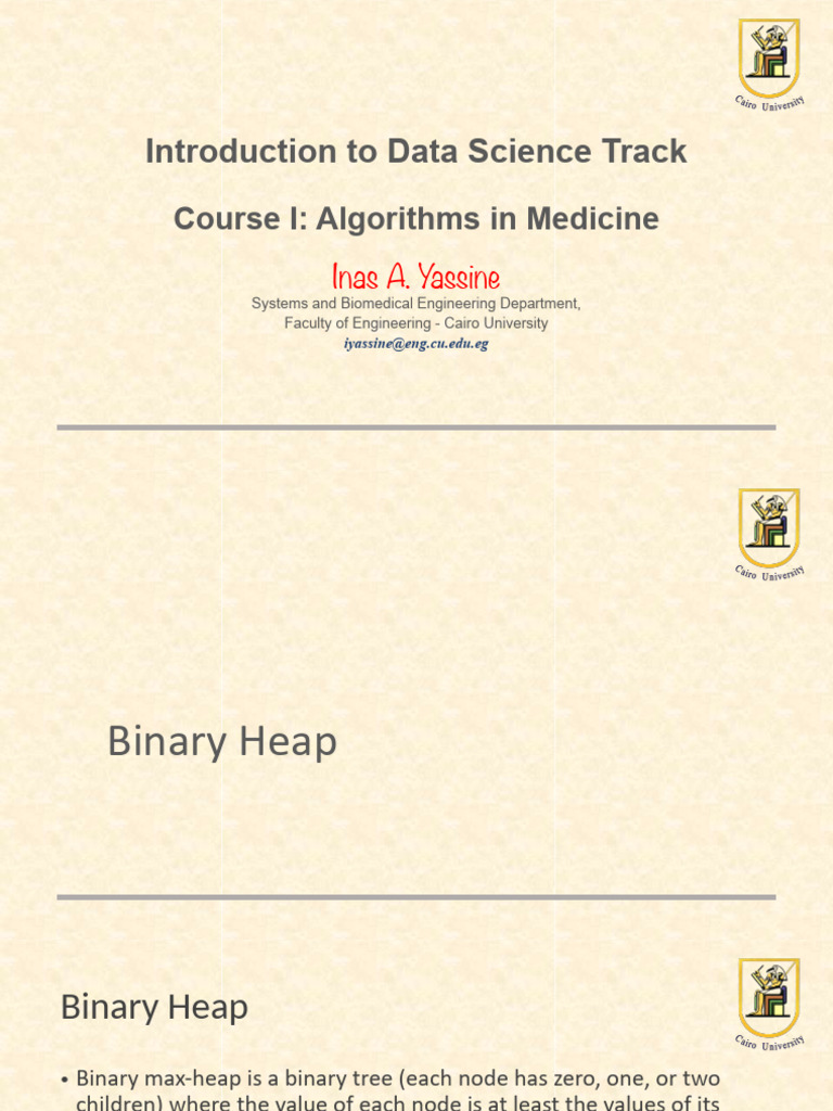Data Science Course: Binary Heaps & B-Trees | PDF | Algorithms And Data ...