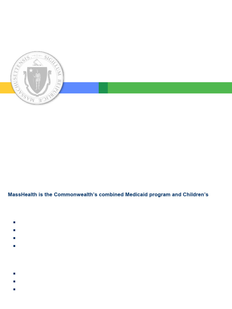MassHealth Program Overview 2024 | PDF | Social Programs | Social Policy