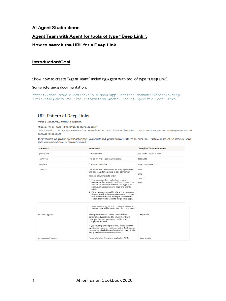 Create Deep Links in AI Agent Studio | PDF | Information Technology ...
