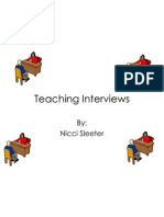 Teaching Interviews: By: Nicci Sleeter