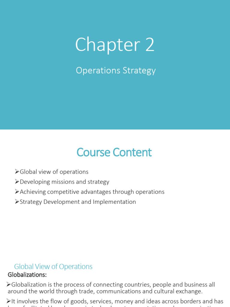 Global Operations Strategy Overview | PDF | Strategic Management ...