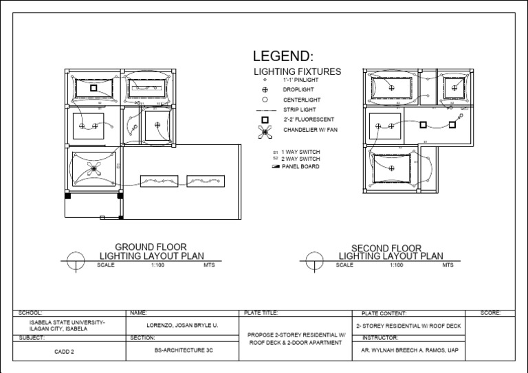 2-Storey Residential Design Plan | PDF | Architectural Elements | Lighting