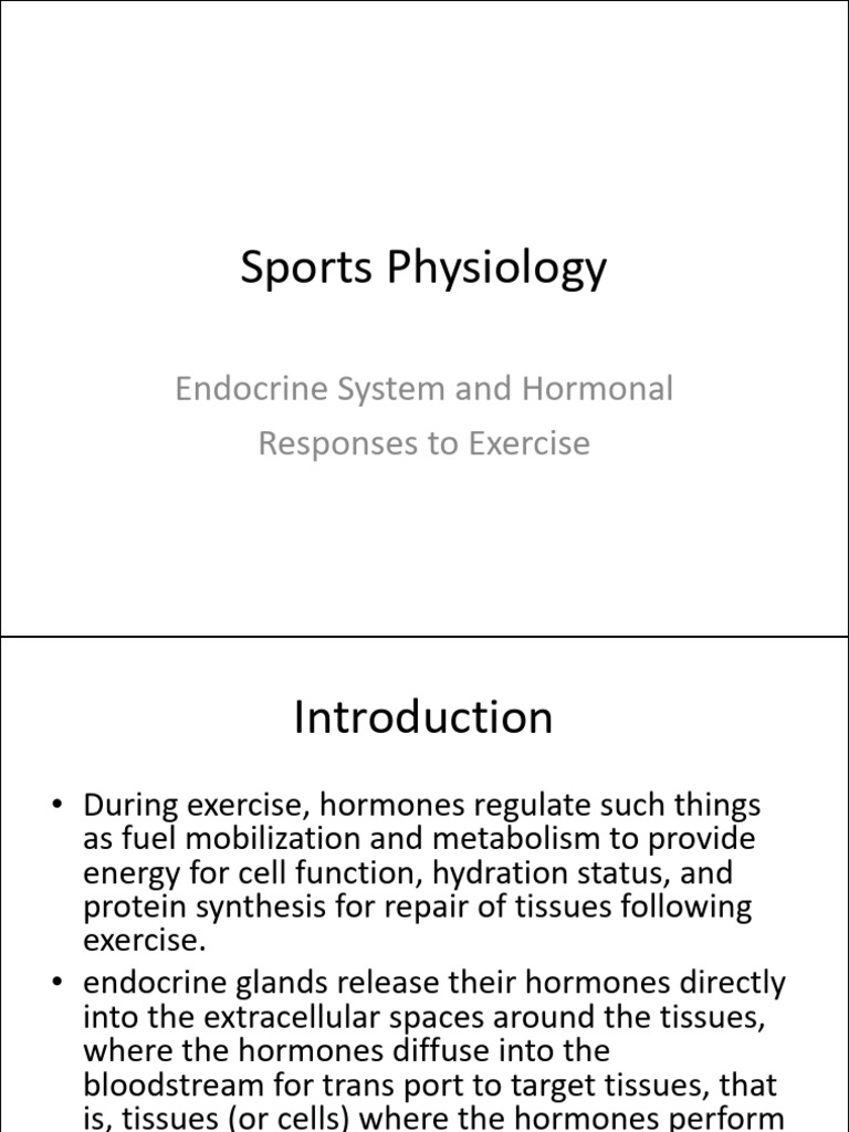 Endocrine Responses to Exercise | PDF | Adrenal Gland | Pituitary Gland