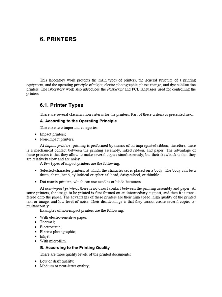 Types and Principles of Printers | PDF | Printer (Computing) | Magenta