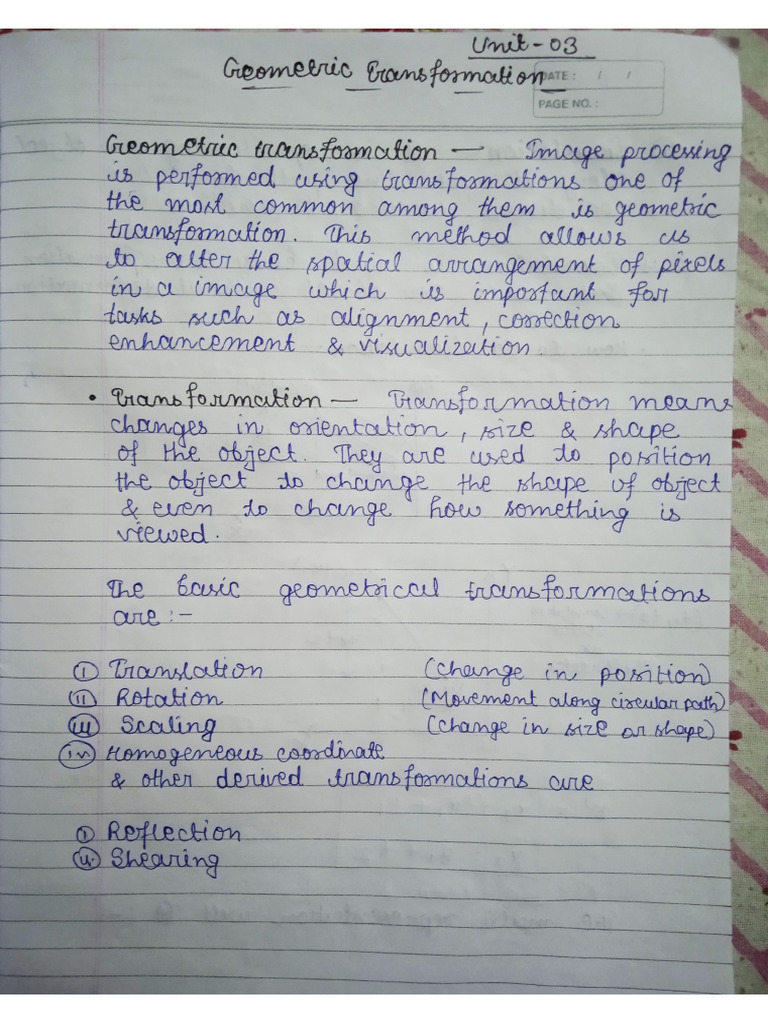CG Unit 3 Notes | PDF