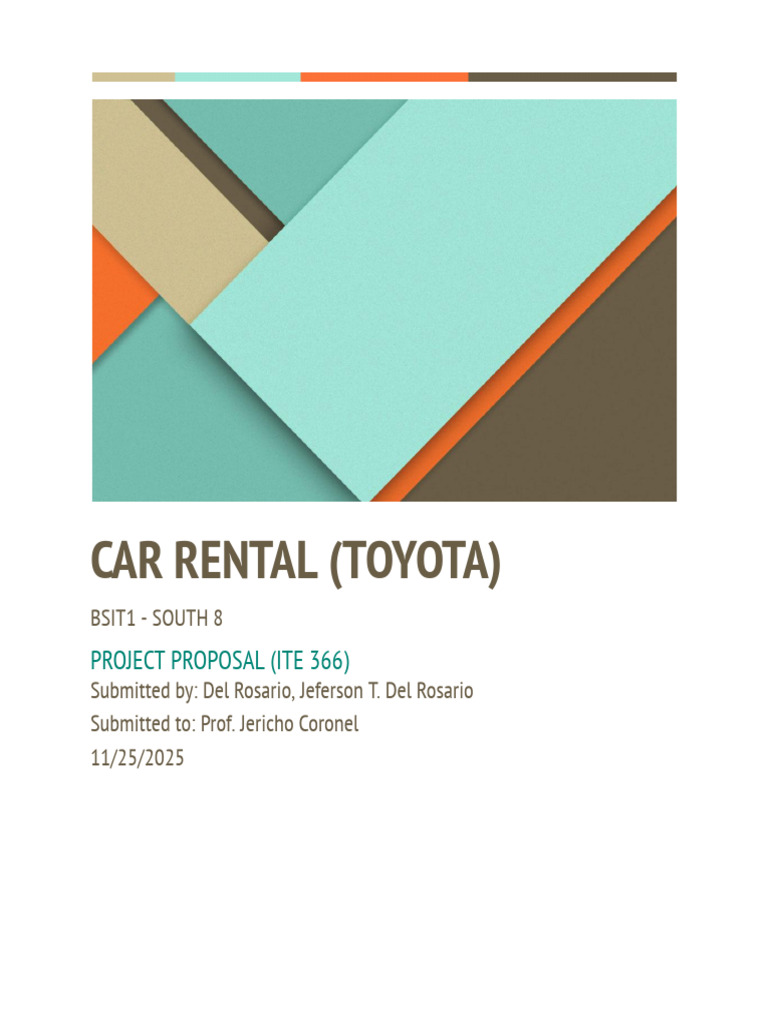 Project Proposal Properties | PDF | Car Rental | Information Technology