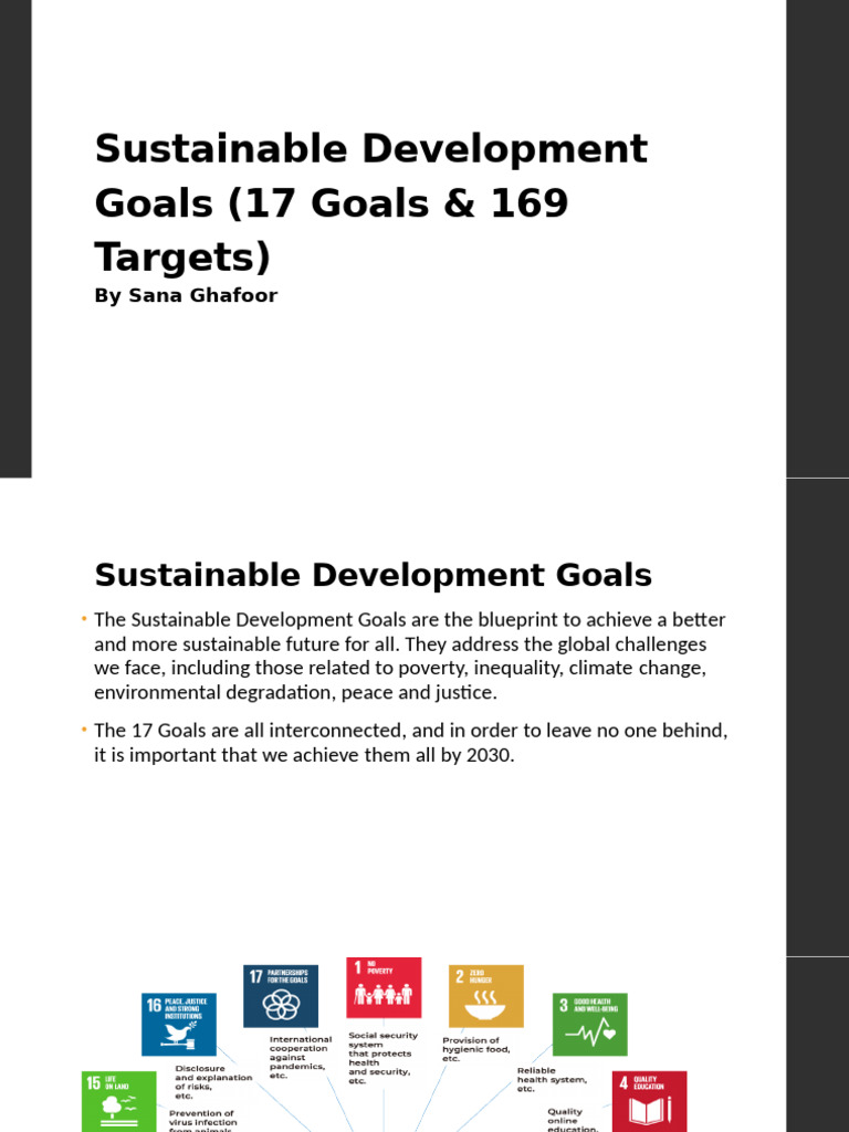 Sustainable Development Goals Overview | PDF | Sustainability | Economy ...