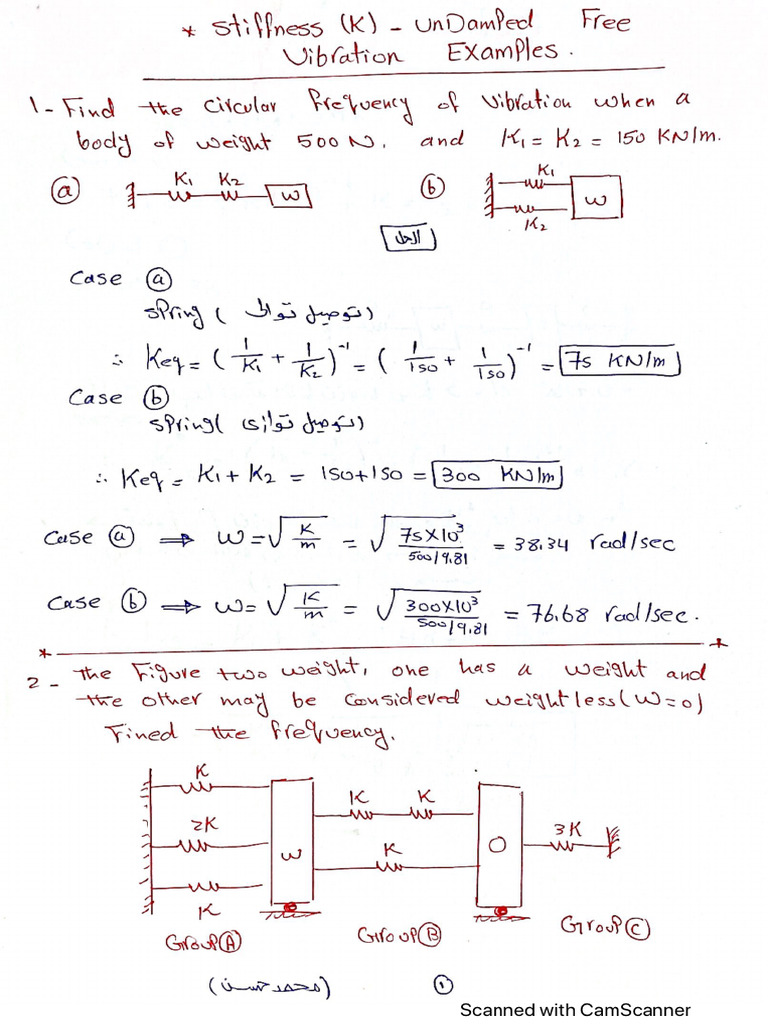 Free Vibration Examples | PDF