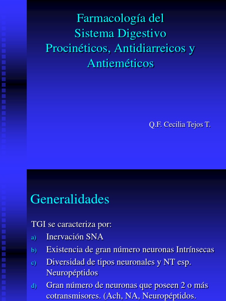 Fármacos Procinéticos en Digestión | PDF | Diarrea | Drogas