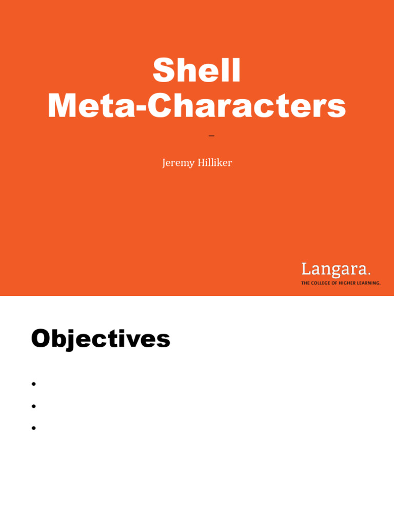 1280 s05 - Shell Meta Characters | PDF | Command Line Interface ...