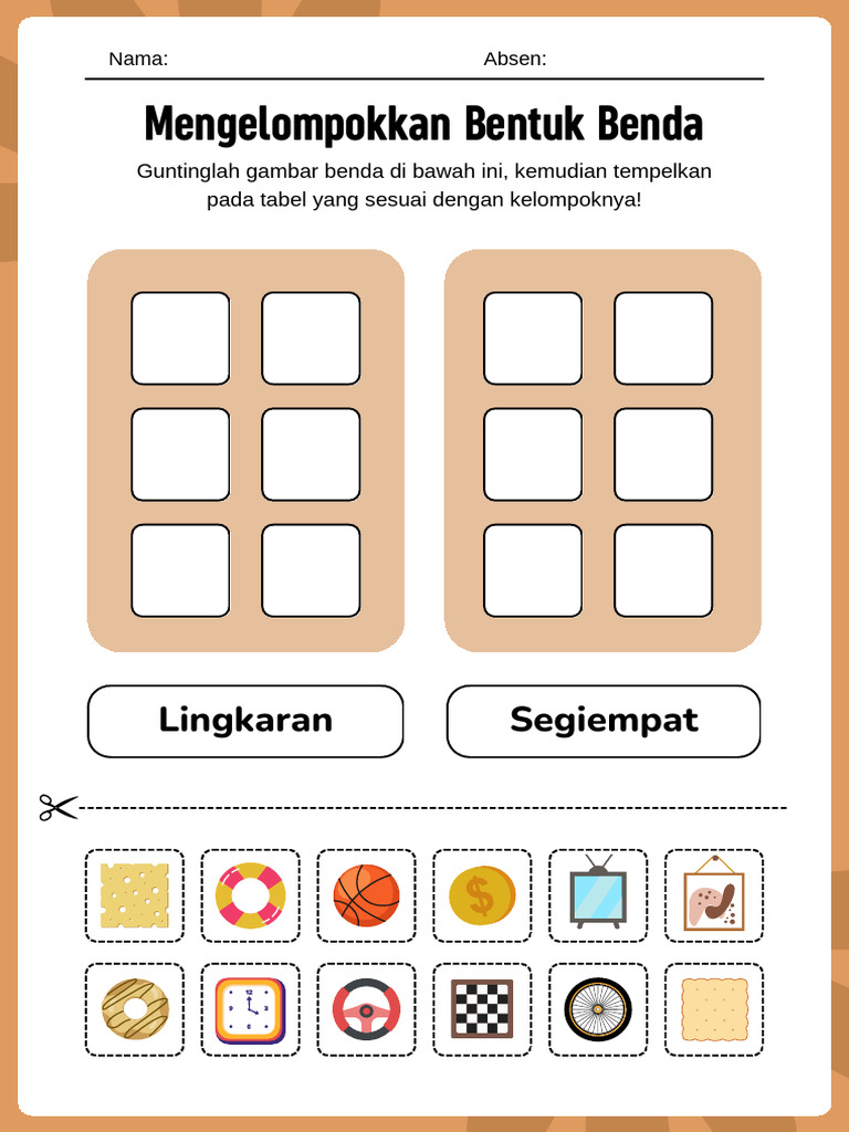 Mengelompokkan Benda Berdasarkan Bentuk | PDF