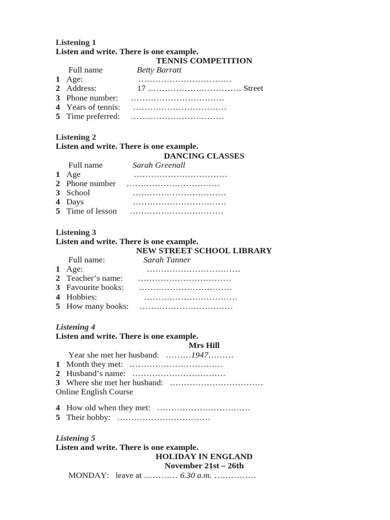 Listening 4 | PDF