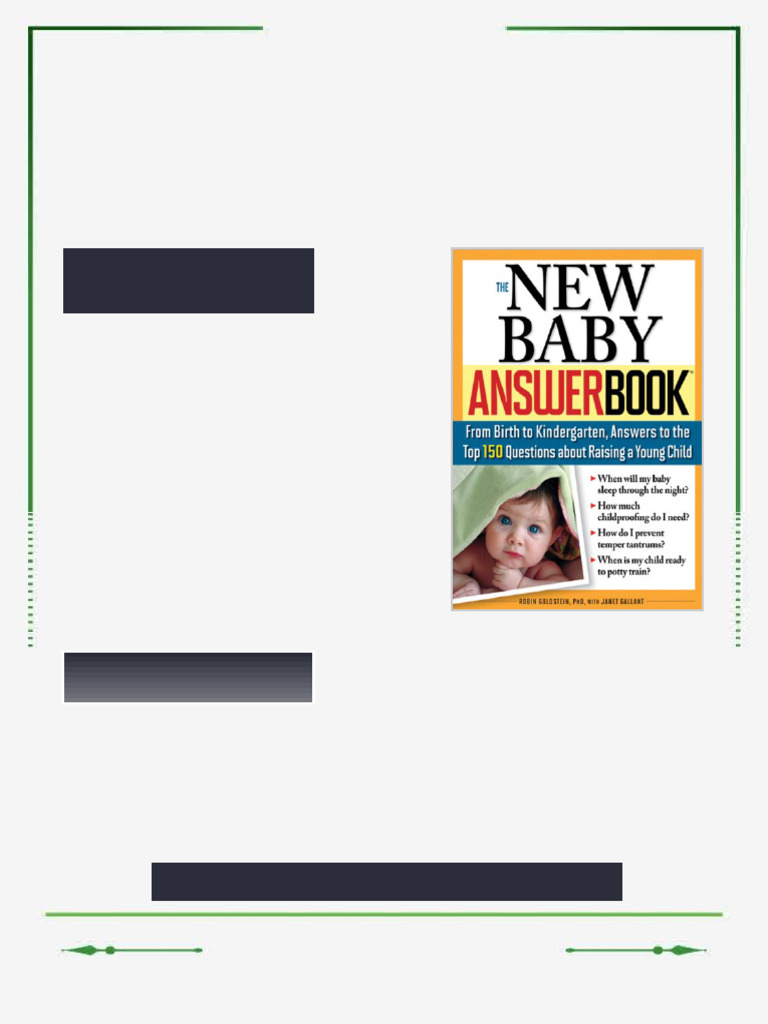 The New Baby Answer Book From Birth to Kindergarten Answers to the Top ...
