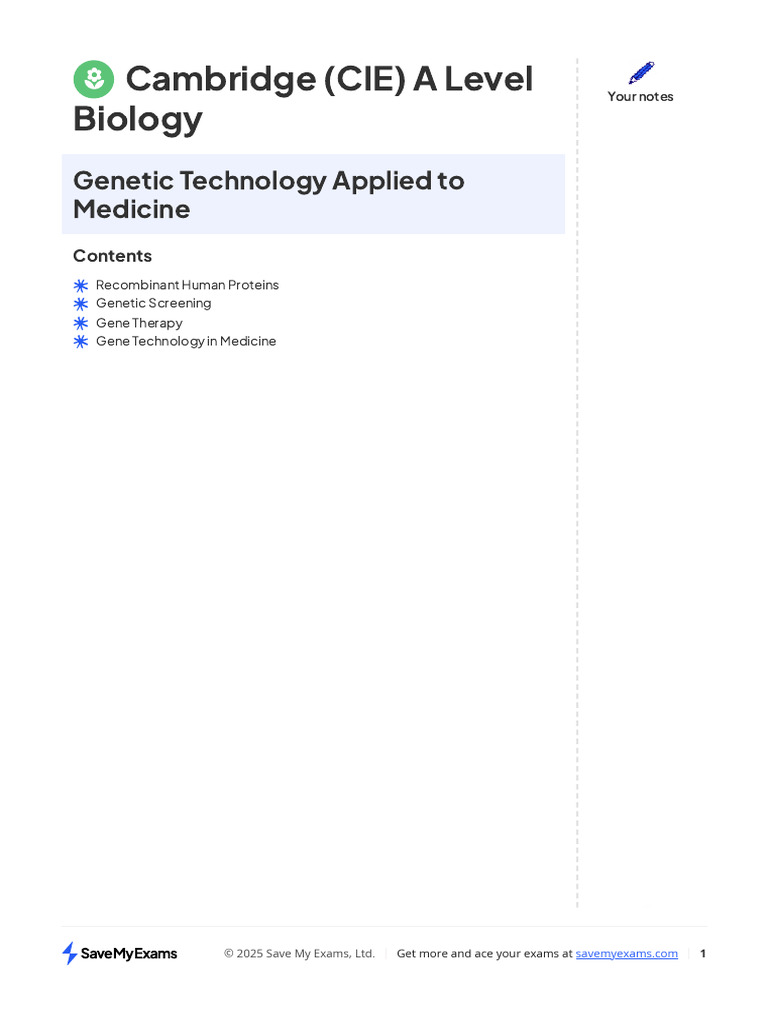 Genetic Technology in Medicine Overview | PDF | Gene Therapy ...
