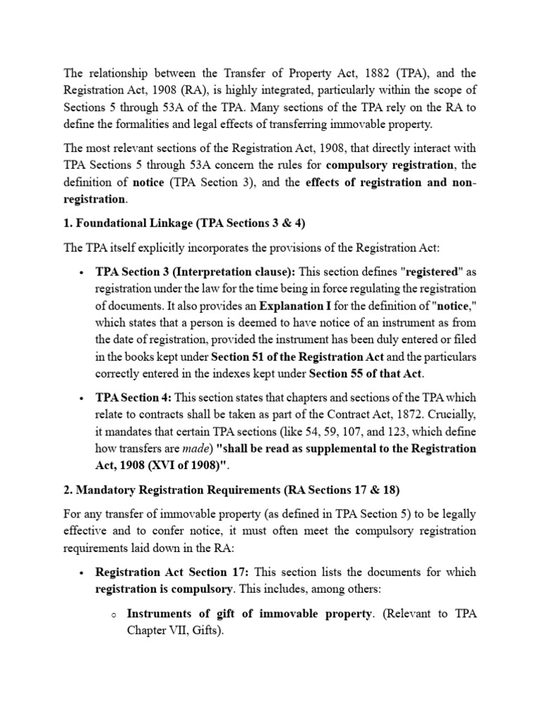 TPA and RA: Property Transfer Essentials | PDF | Property | Real Property