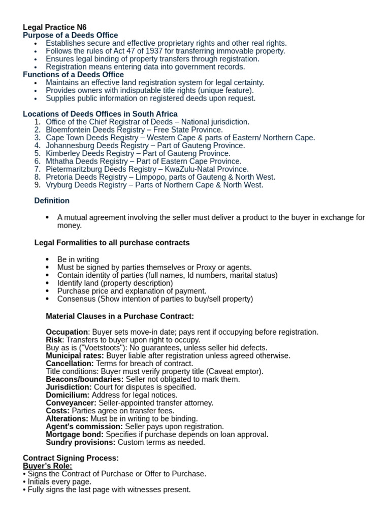 Legal Notes N6[1] | PDF | Notary Public | Deed