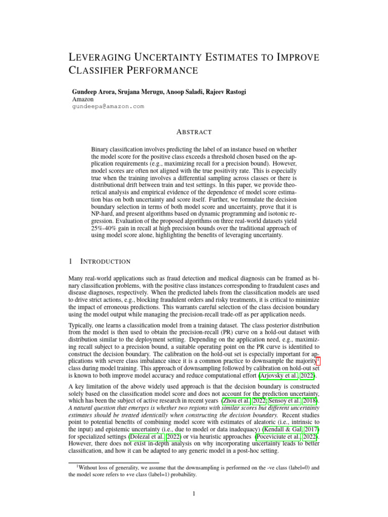 Improve Classifier Performance with Uncertainty | PDF | Bayesian ...