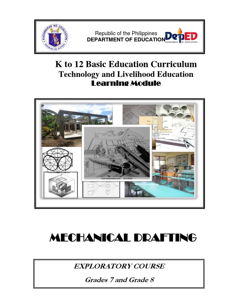 K To 12 Mechanical Drafting Learning Module PDF Technical Drawing