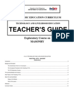 K To 12 Masonry Teacher's Guide
