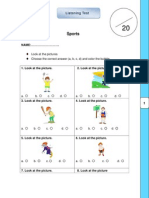 sports listening test student