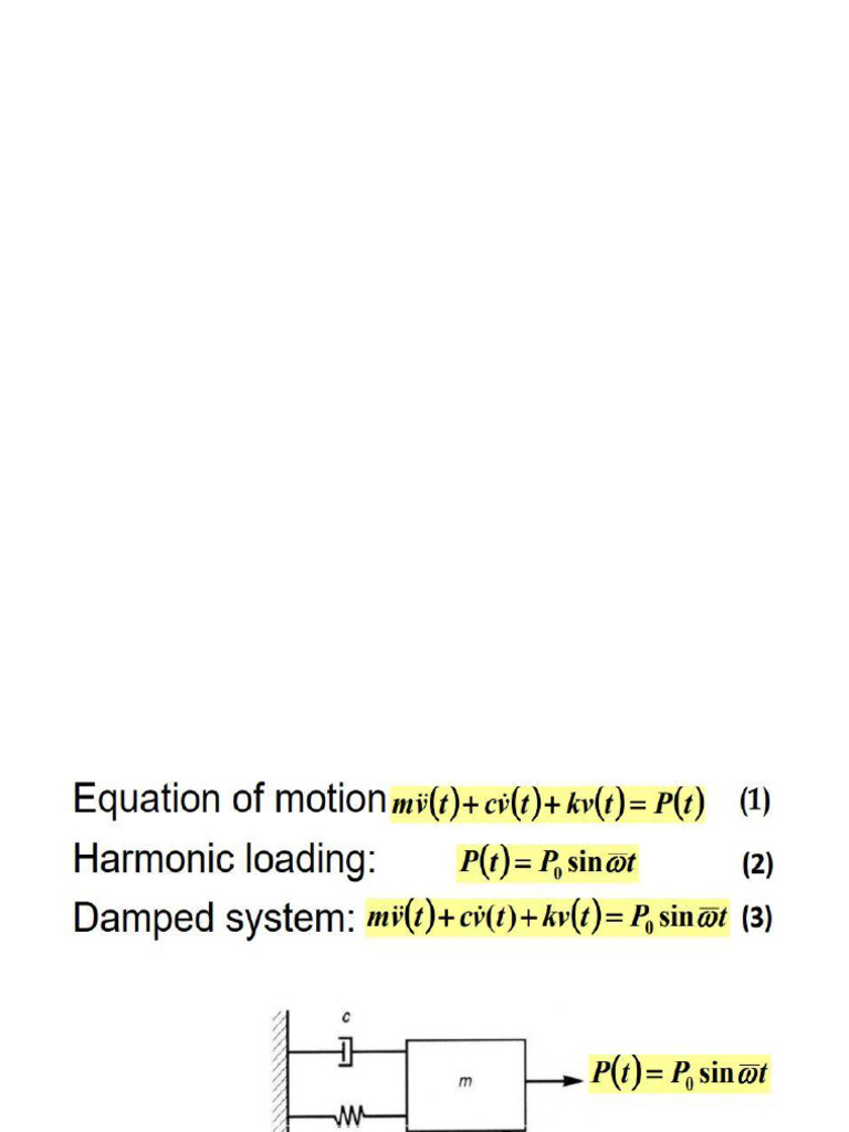 SDOF System: Damped Harmonic Response | PDF | Damping | Force