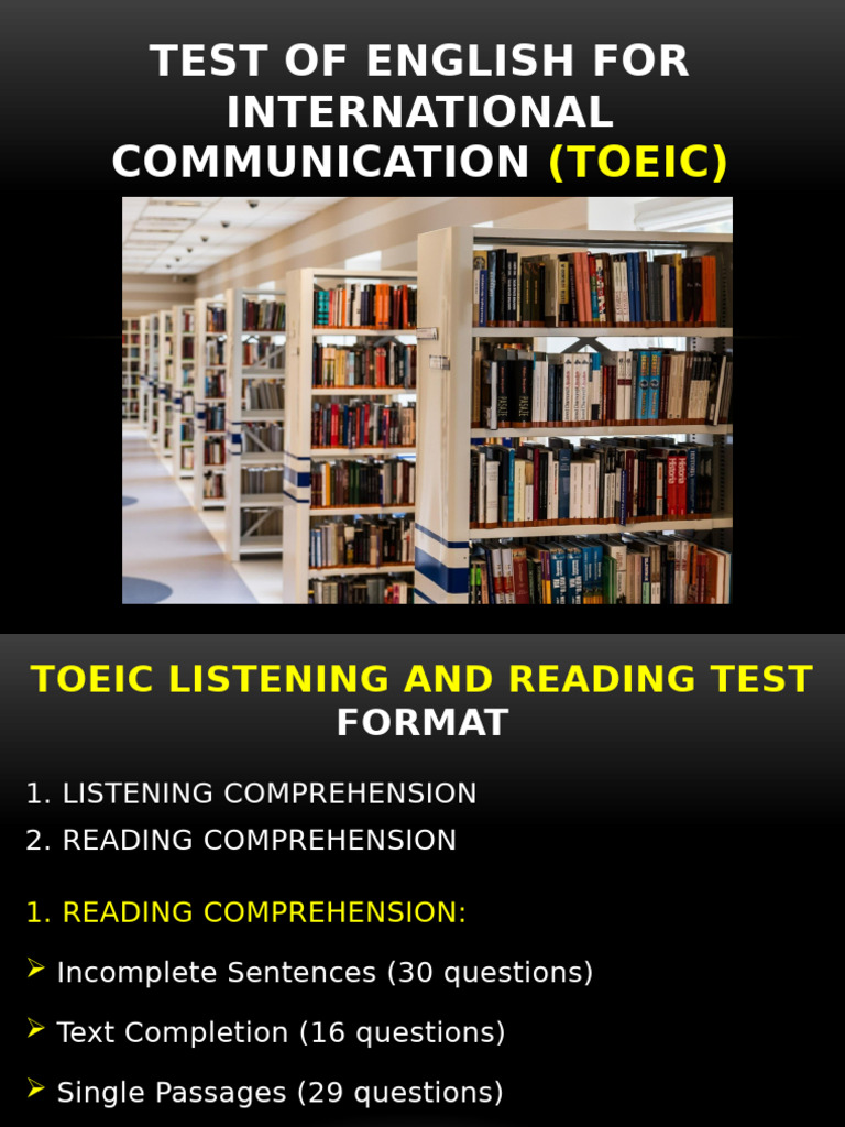 TOEIC Listening & Reading Test Guide | PDF | Verb | Adverb