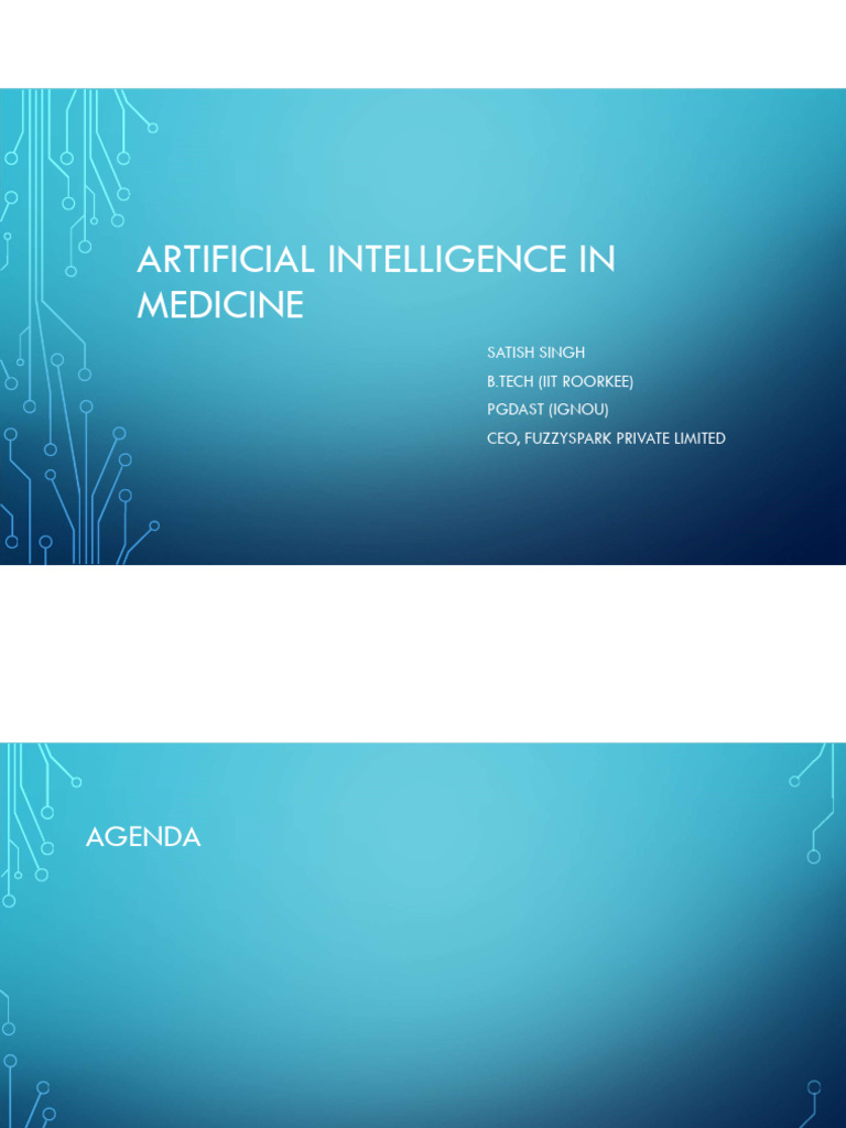 AI Applications in Medicine Explained | PDF | Artificial Intelligence ...