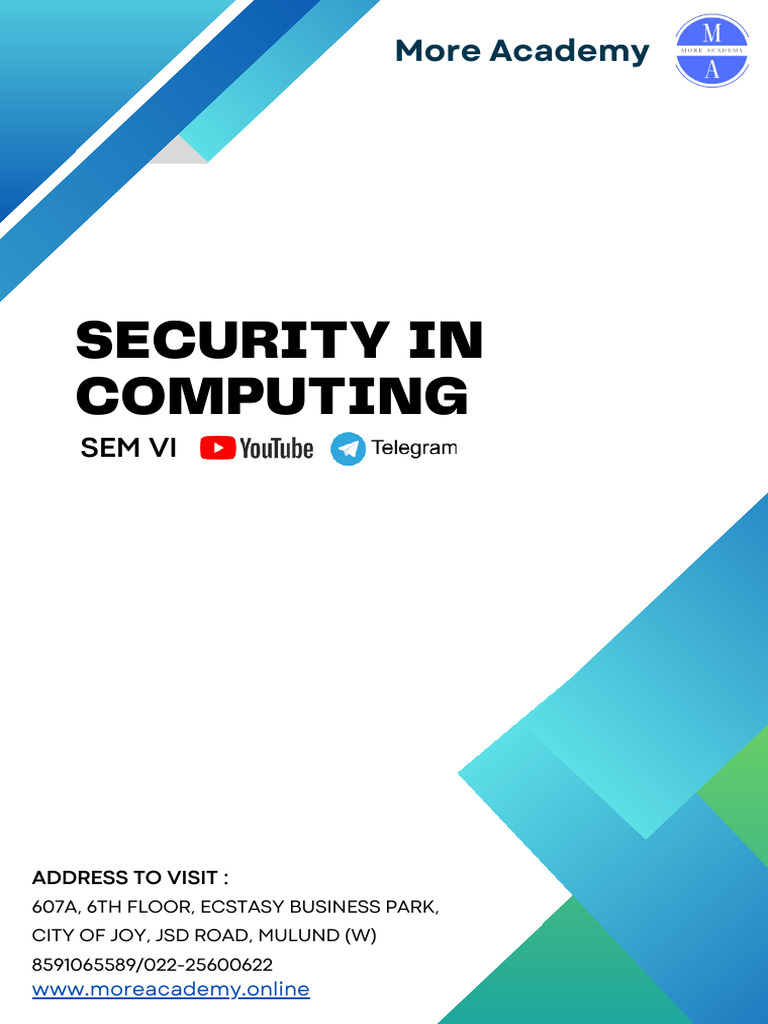 Security in Computing Exam Questions | PDF | Security | Computer Security