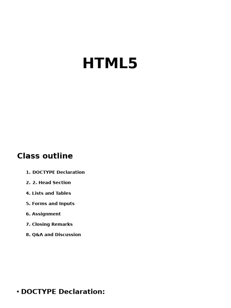 HTML Structures and Intro To CSS | PDF | Html | Html Element
