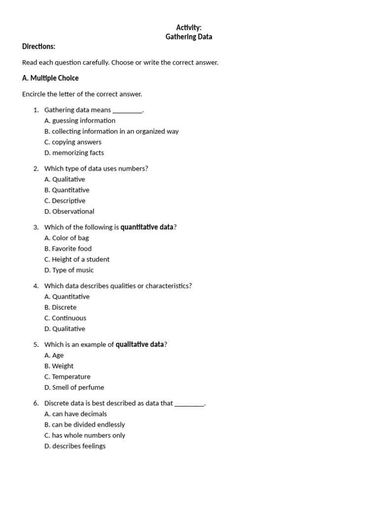 Data Gathering Techniques and Types | PDF | Data | Quantitative Research